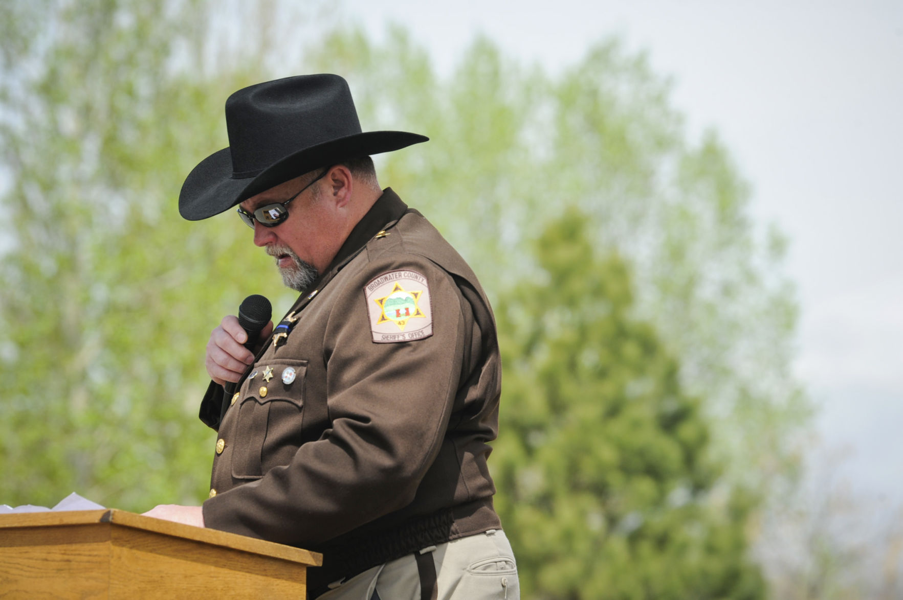Broadwater County Sheriff Wynn Meehan speaks